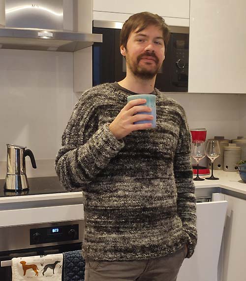 handgebreide trui van alpaca wol